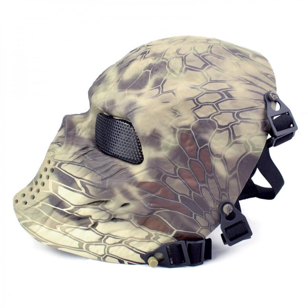 Transformers‑Style Full‑Face Tactical Mask, Steel Wire Mesh Protective Mask for CS Wargame Outdoor Combat Training