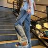 Jeans Men's Summer New Cleanfit Trend American High Street Upside Down Loose Straight Pants