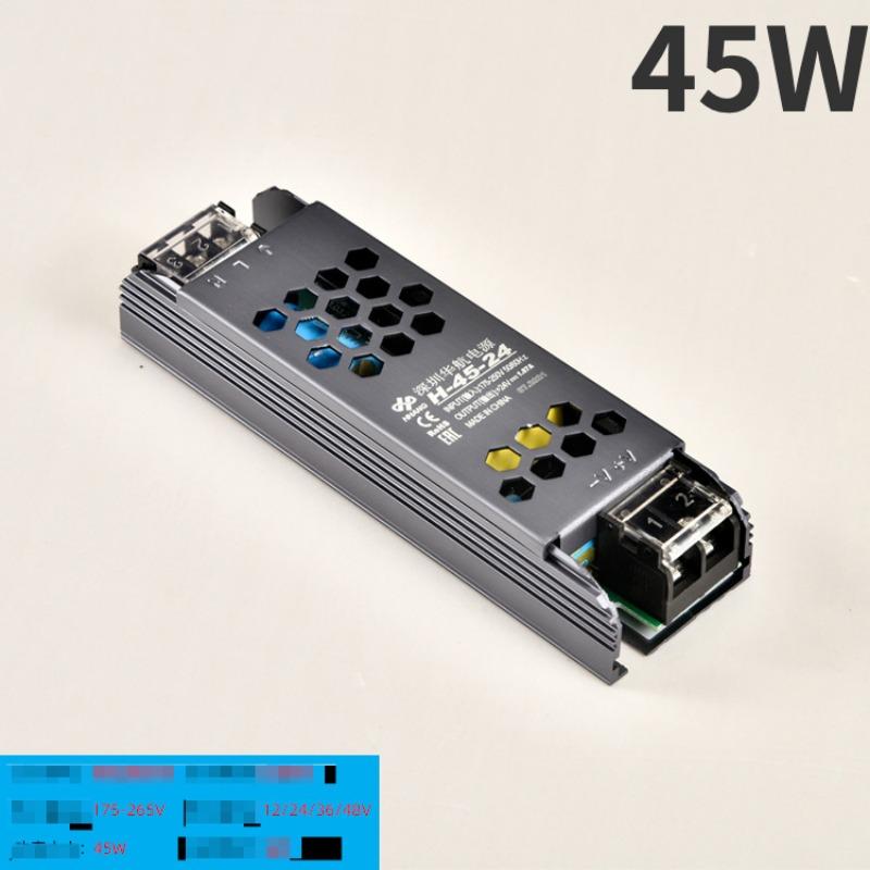 

Ультратонкий імпульсний блок живлення Mute Black Diamond 24 В Проектні моделі без стробоскопічного регулятора напруги Вбудована світлодіодна стрічка Світловий блок Джерело живлення 125*35*23mm