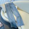 2026 Women's High-Waist Light Blue Slim Straight-Leg Summer Jeans