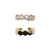 Elegant French Zirconia Honeycomb Ear Cuff Set: Light Luxury, Versatile, No Piercing Needed for Women