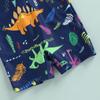 Toddler Boys One-Piece Swimsuit, Summer Short Sleeve Cartoon Animal Sun Protection Bathing Suit