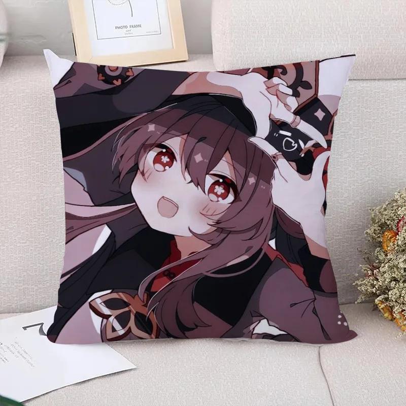 Fall Pillow Cover  Genshin Impact Cushions Home Decor Cushion Covers for Bed Pillows Decorative Pillowcases  Sofa Body