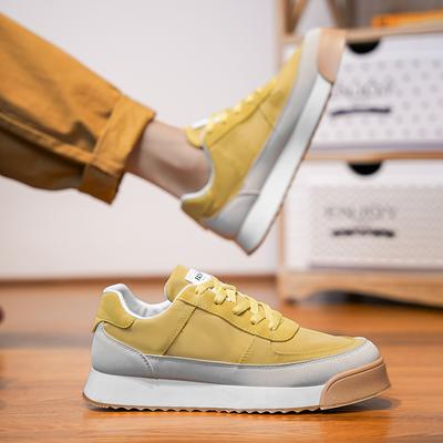 Fashion Yellow Casual Sneakers Men Trend Design Platform Sneakers For Men Outdoor Low-cut Breathable Non-slip Men's Sports Shoes