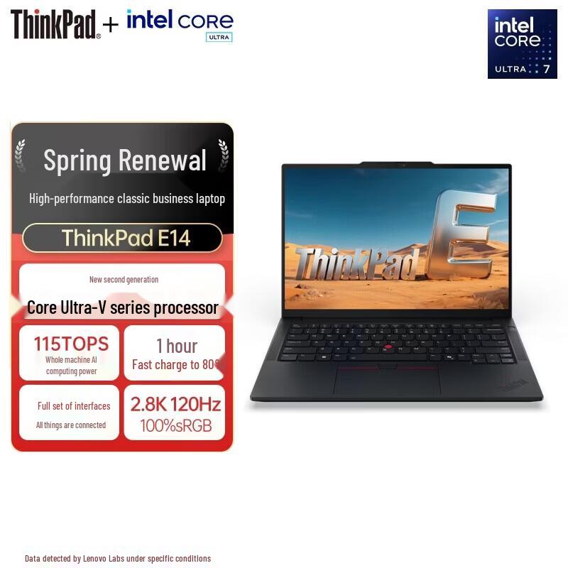 

Lenovo ThinkPad E14 Gen 7 AI Laptop (Intel Ultra 7, 2.8K 120Hz) (CN version)