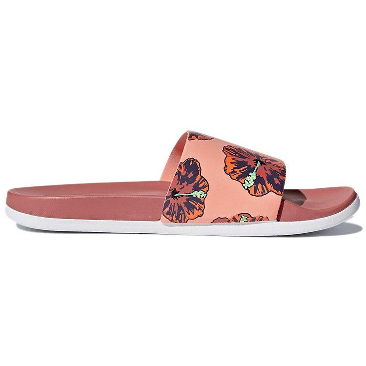 adidas Adilette Cloudfoam Plus Graphic Slides Comfortable Casual Durable Slide Sandals Women Slides Coral-Pink DB0442