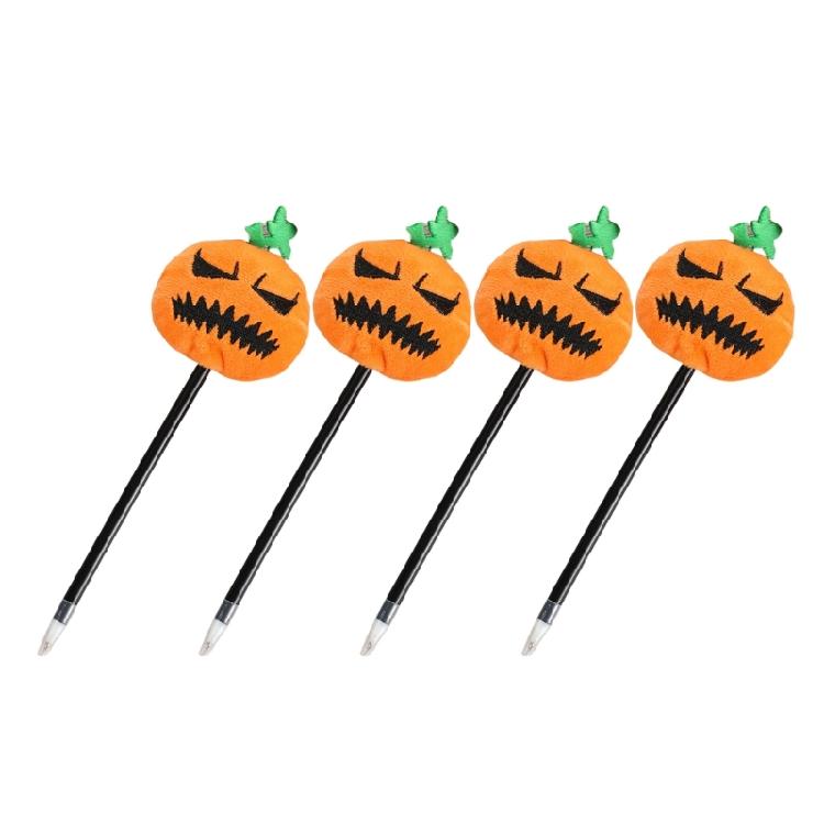 4Pcs Halloween Pumpkins Gel Pen Novelty Writing Pen 0.7mm Pen Tip Smooth To Write Halloween Party Supplies