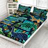 Dinosaur Cartoon Pattern Mattress Three-Piece Digital Printing Mattress Bedding Set Adult Children