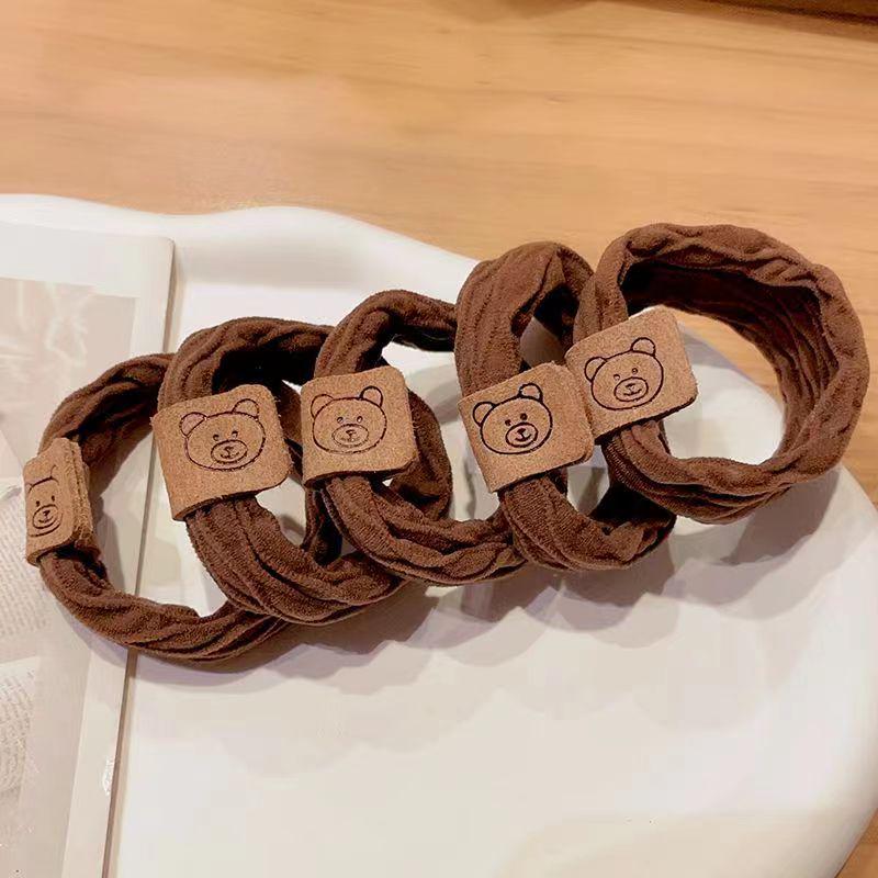 6-Pack Frosted Elastic Hair Rings - Durable, Simple Ponytail Bands for Women