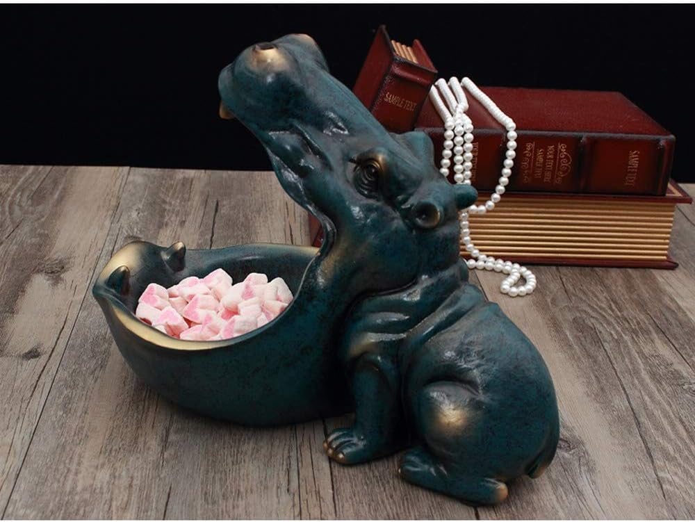 Unique Hippo Decoration Statue Figurine Home Table Decoration Gift With Exquisite Workmanship Durable And Sturdy Hippo Statue Hippopotamus Container