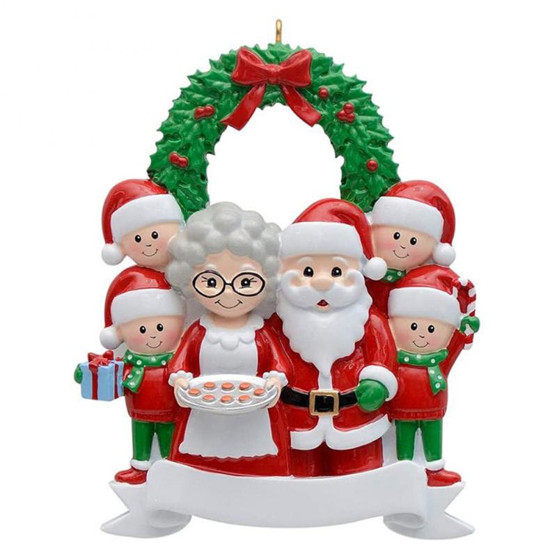 Christmas Tree Family Ornament Hanging Pendant Reindeer DIY Name Card For Holiday Decor Xmas Tree Pendant Crafts Gifts