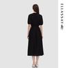 ELLASSAY Elegant V-Neck A-Line Midi Dress