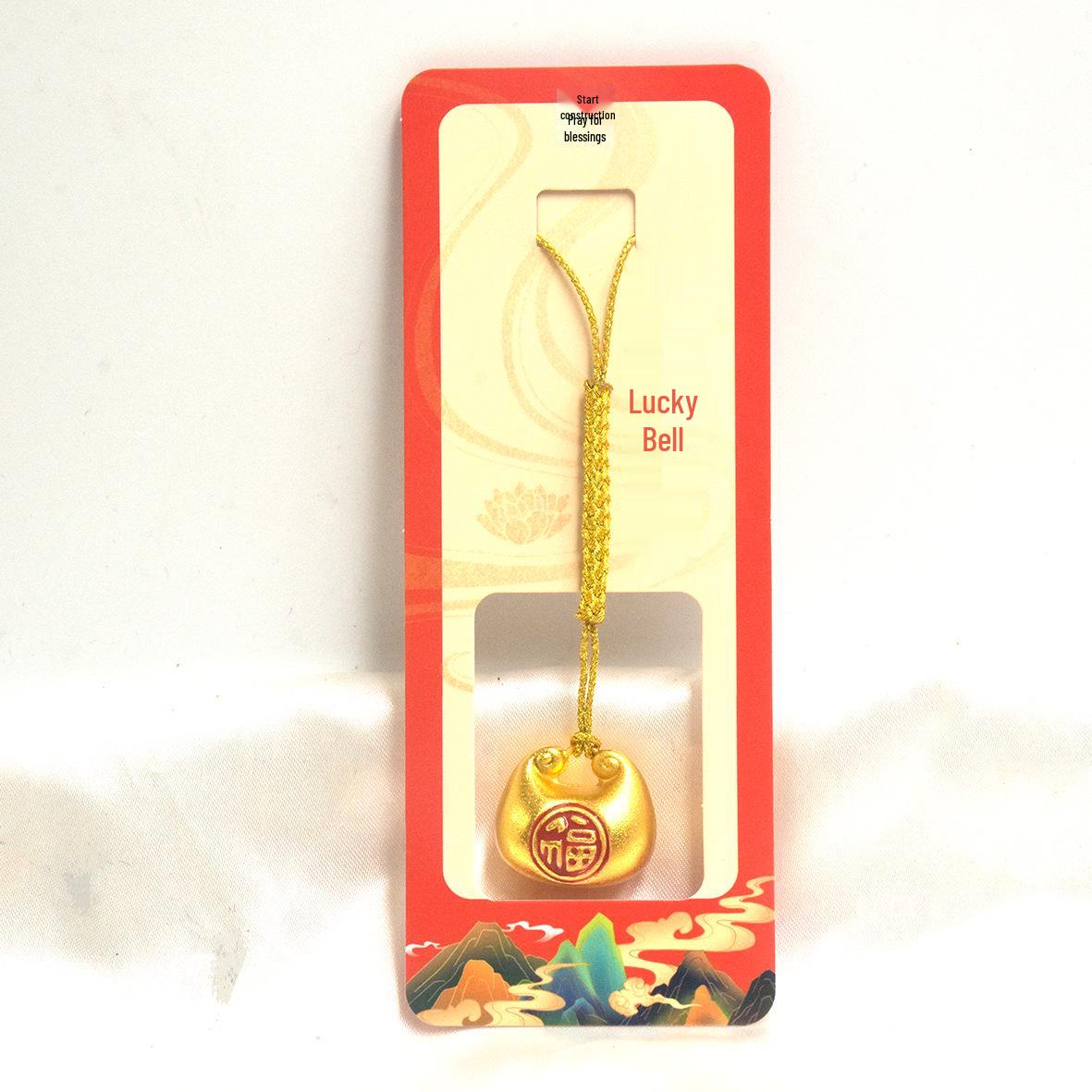 

Auspicious Fortune Bell Coin Purse Ornament with Omamori Keychain for Prosperity and Luck 22x15x20
