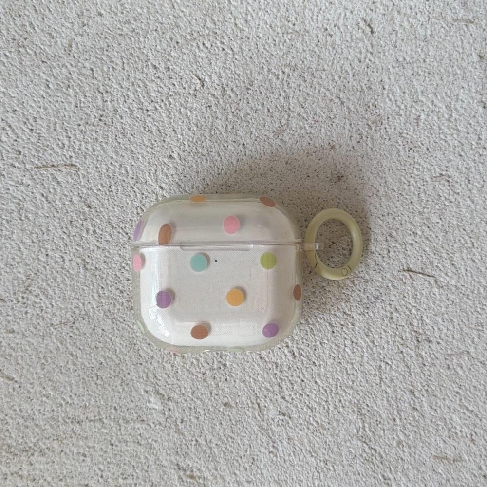 

Clear and playful color cute polka dots for AirPods protective case Pro protective case AirPods3 earphone case AirPods Pro 3