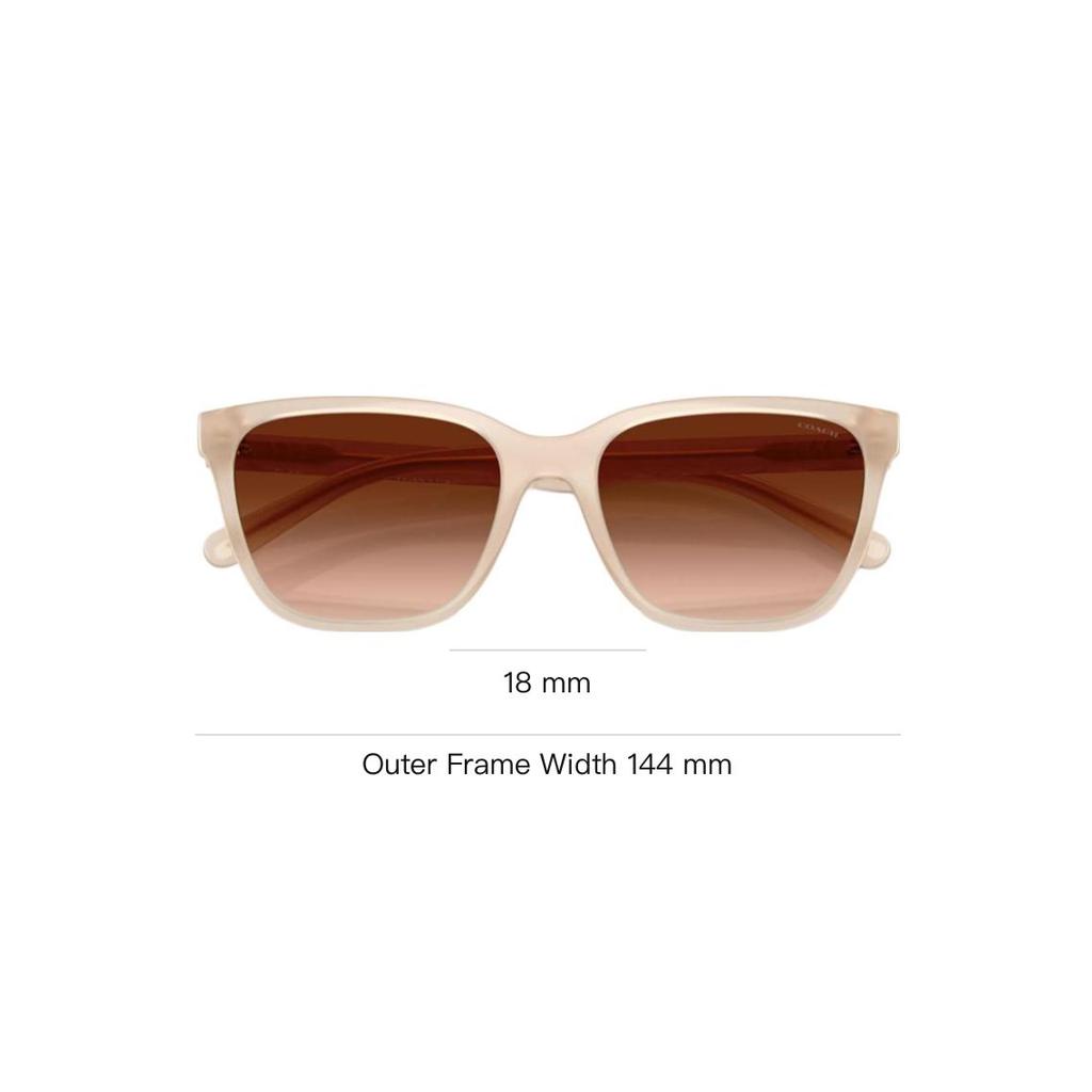 Coach Square Sunglasses Unisex Sunglasses Coconut-White 0HC8429D-588374