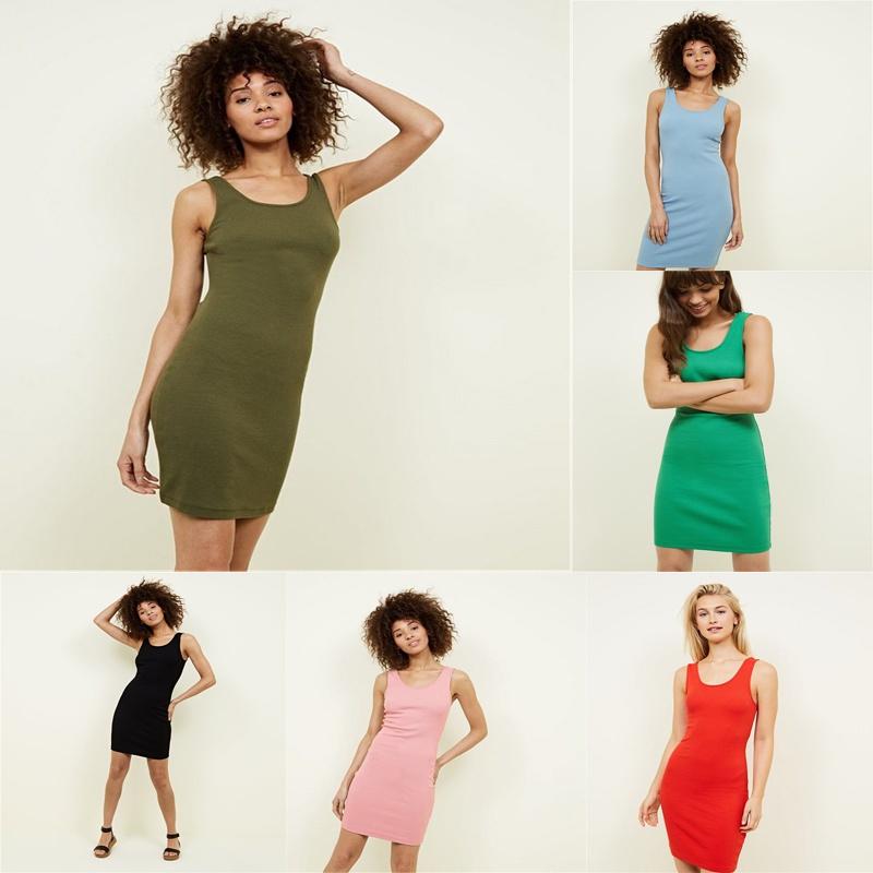 Women's Extra Long Tank Top Seamless Basic Tunic Soft Comfortable Casual Slip Dress