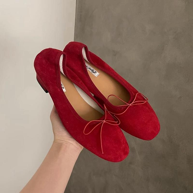 Fashion SUOJIALUN 2025 Spring Candy Color Women Flat Shoes Fashion Round Toe Shallow Slip On Ballet Shoes Square Low Heel Boat Shoes