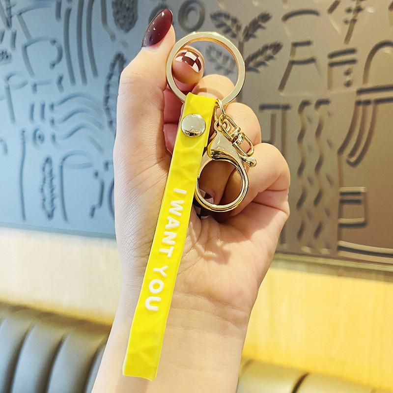 Color Candy Stylish Soft Pvc Keychain Unique Car Key Holder Party Favor Gift