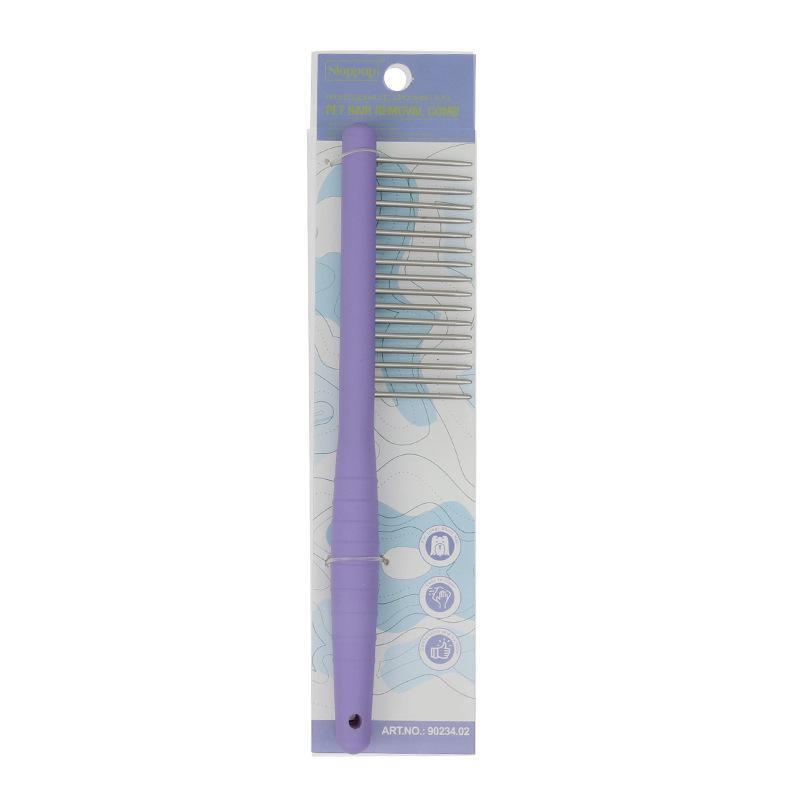 Solid Wood Pet Comb with Fluffy Needles and Detangle Knife