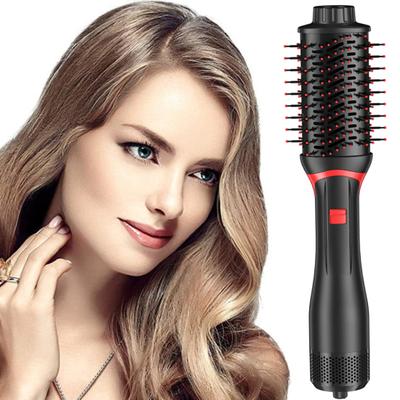 2-In-1 Hair Dryer Brush Negative Ion Ceramic Titanium Barrel Anti-frizz Blow Dryer Hot Air Hair Straightener Women Girls Hairdressing Tool