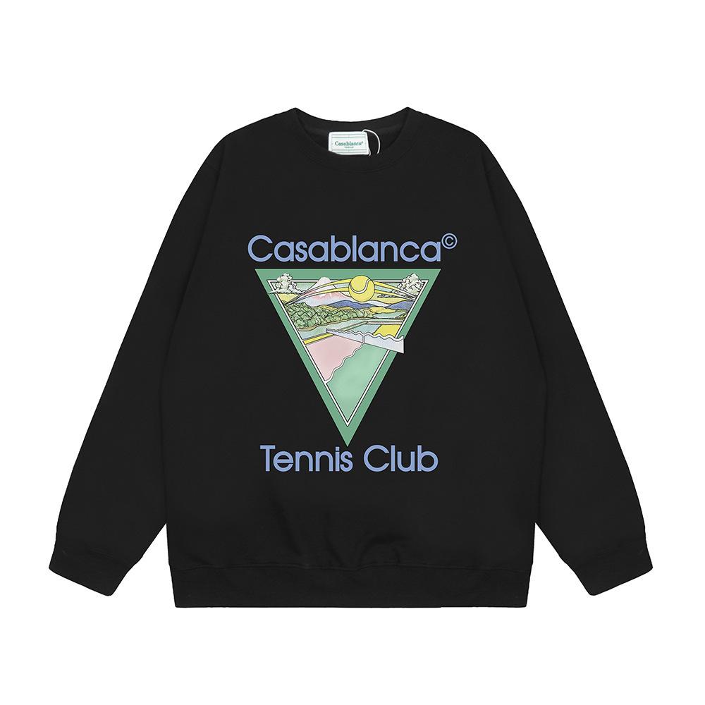 Grenzüberschreitende trendige Marke Casablanca Casablanca Buchstabe gemaltes Print 380g Herren- und Damen- Rundhals-Pullover
