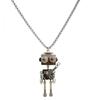 DIY Wooden Robot Pendant Necklace Unisex Clavicle Chain Punk Chokers for Women