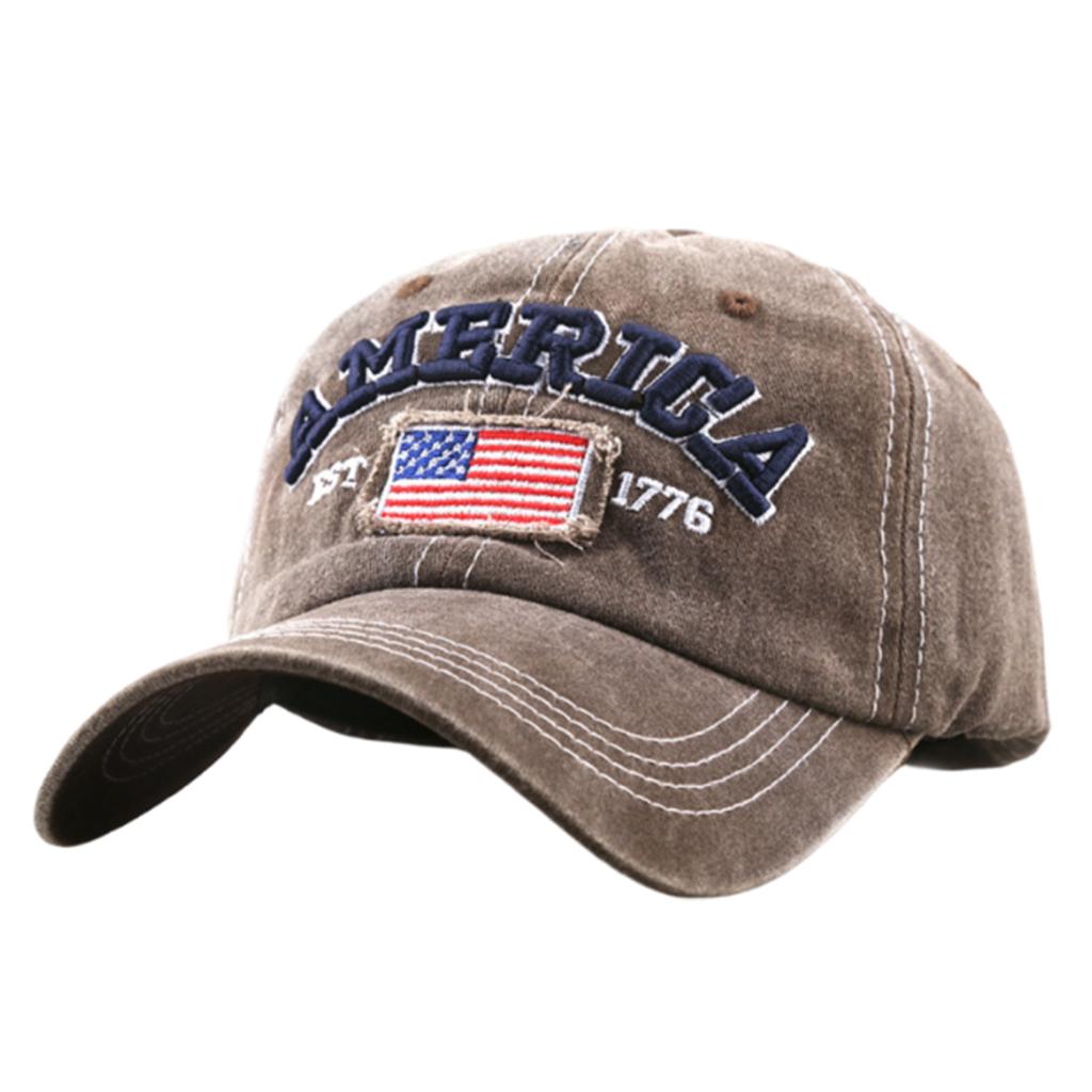 Embroidered American Independence Day Flag Baseball Cap Unisex Patriotic-Themed Fashion Casual Outdoor Sun Visor Hat