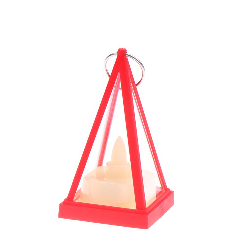 9Cm Mini Led European Triangle Light Simulation Cande Light Dollhouse Miniature Night Lamp Home Model Decor Toy