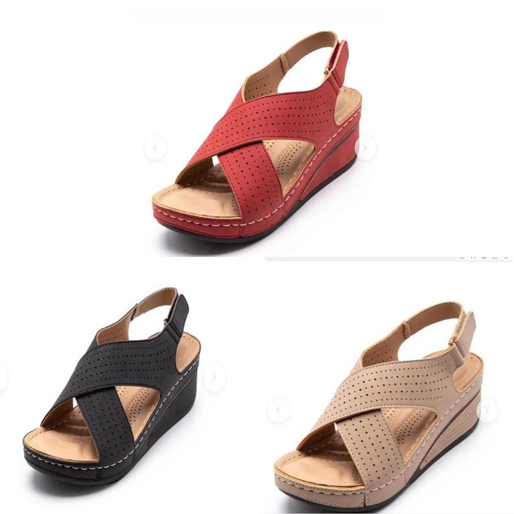 Roman Sandals Women Summer Thick Sole With Adjustable Strap For Casual Wear