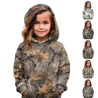 Children's Hoodies Loose  Prints Hooded Sports Shirt Fashionable Sports Shirt