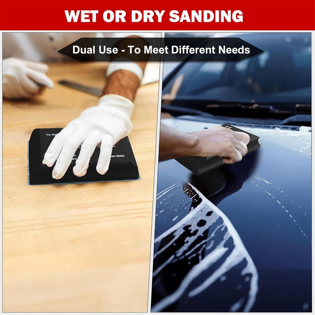 Sanding Block Kit of 7 with Sandpaper Sheet,Hand Abrasives Auto Body Sanding Block Set for Automotive Paint Sand