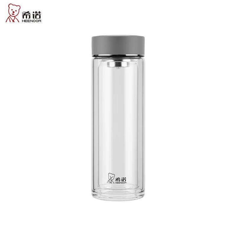 Heenoor 320ML Double-Layer Glass Tea Infuser Bottle