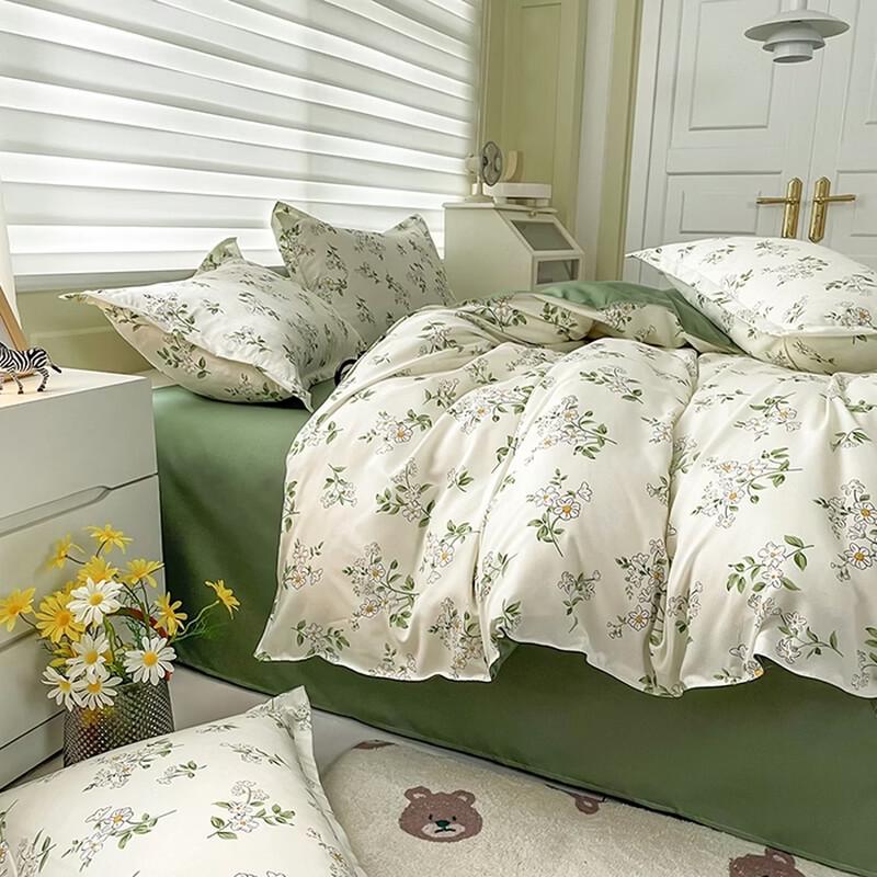 Muxinzi Skin-Friendly Cotton 4-Piece Bedding Set