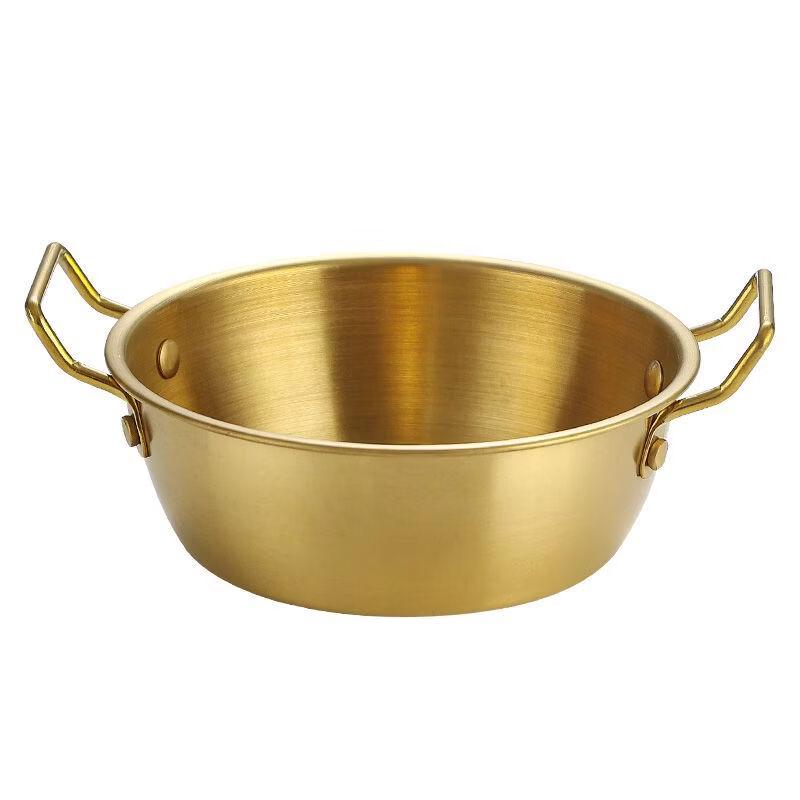 ZISIZ Korean Style Stainless Steel Double-Handle Bowl