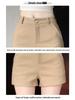 Women's High-Waist Khaki A-Line Shorts - Slim, Petite, Versatile Summer Wear