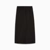 Puma Solid Color Elastic High Waist Long Casual Skirt Women Skirts Black 629784-01