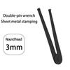 Double Pin Angle Grinder Wrench High Strength Tool Steel Double Hook Design Two Size Option For Automotive Repair