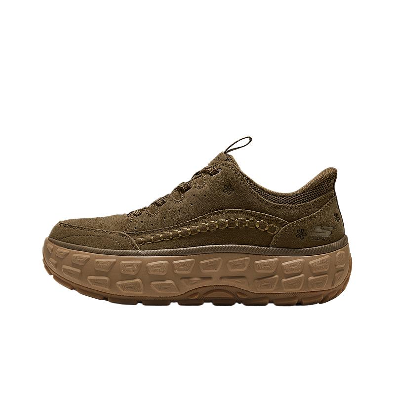 Skechers Karmas Leather Mesh Lace-Up Platform Low-Top Casual Shoes Women sneaker 180408C-WSK 35