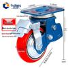 Guxiang 6-inch Spring Shock-Absorbing Polyurethane Swivel Caster Wheel