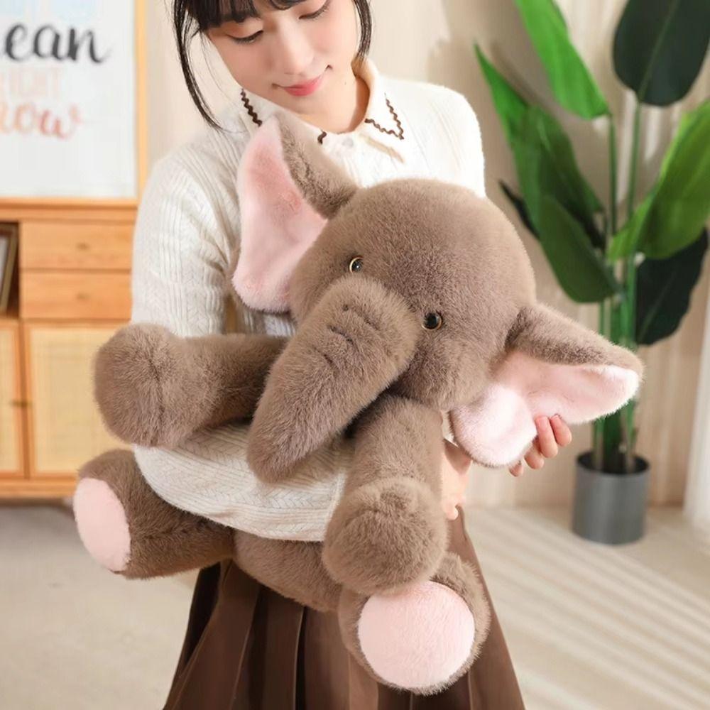 Cute Long Nose Elephant Plush Doll Collection Animal Stuffed Toys  Birthday Gift