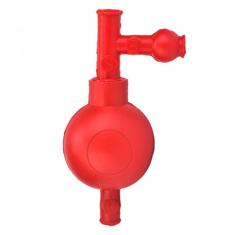 Lab Professional Rubber Suction Bulb Pressure Quantitative Pipette Filler with 3 Valves Red/Green Lab Rubber Suction Bulb