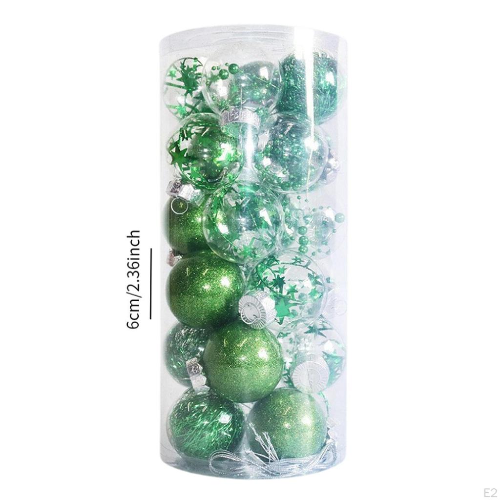 24 Pieces Christmas Balls Decorative Baubles Xmas Tree Hanging Decorations for Thanksgiving