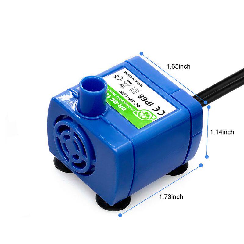 DC5V 1.5W Ultra-Quiet Submersible Water Pump IP68 Waterproof 50cm Lift 160L/H Flow 4 Strong Suction Cups For Aquarium Fish Tank