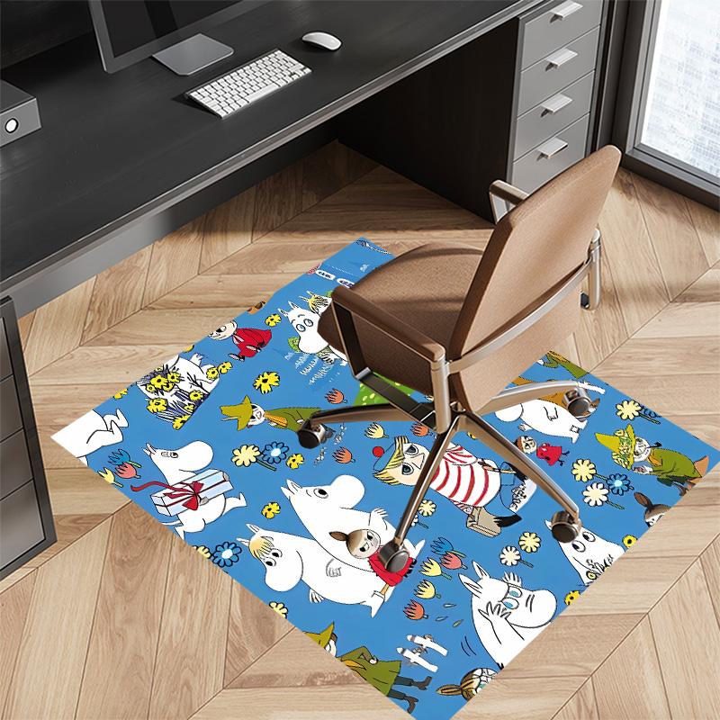 Moomin Cartoon Printed Absorbent Washable Carpet,Non-Slip Bathroom Mats,Kitchen Rugs,Living Room Entrance,Camping Picnic Rugs