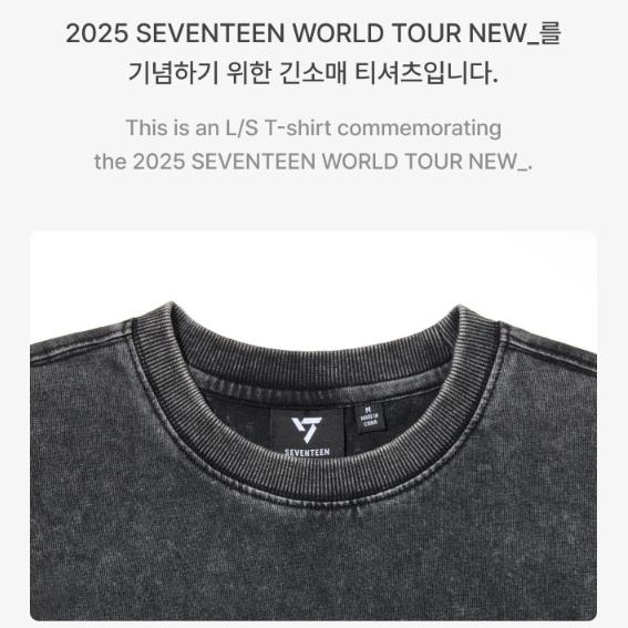 Pre-order SEVENTEEN World Tour NEW in INCHEON L/S T-shirt