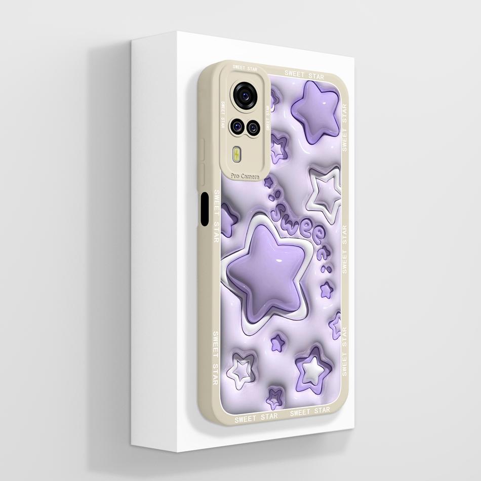 Per Vivo Y51 Y51A Y53S Y31 Y33 Custodia Squisita Cover Posteriore per Telefono Per Vivo Y 51(2020) Y 31 (2021) Cover Morbida in Silicone Liquido