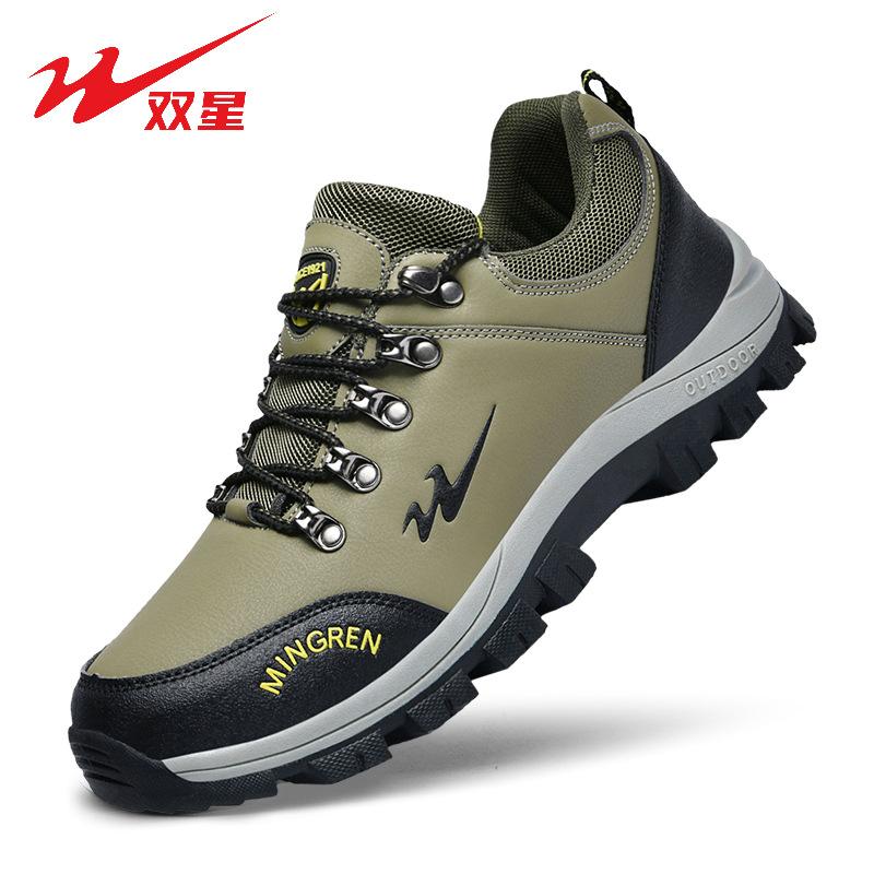 

Мужские кожаные водонепроницаемые походные ботинки на мягкой подошве Мужские нескользящие и износостойкие спортивные походные ботинки 46 армия зеленый