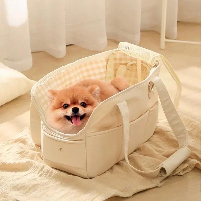 Practical Pet Travel Carrier Bag-Portable Handbag & Shoulder Bag Suitable for Small Dogs Puppies & Cats Essential Go Out Supplie
