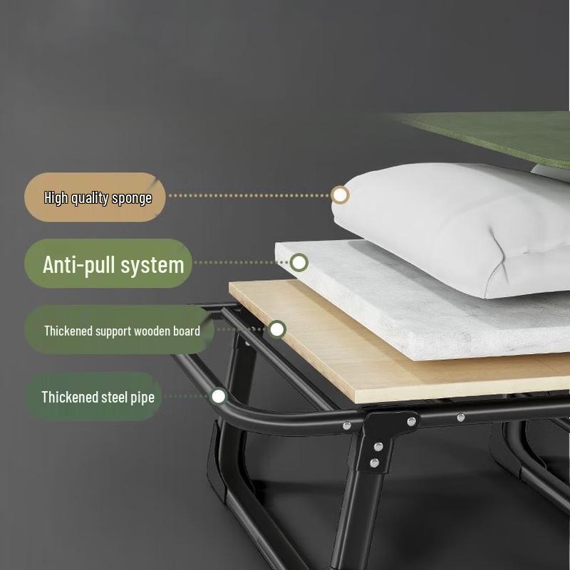 ZISIZ Portable Folding Adjustable Office Nap Recliner Bed