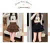 Air Layer Suede Plush High-Waisted Ruffle Short Skirt